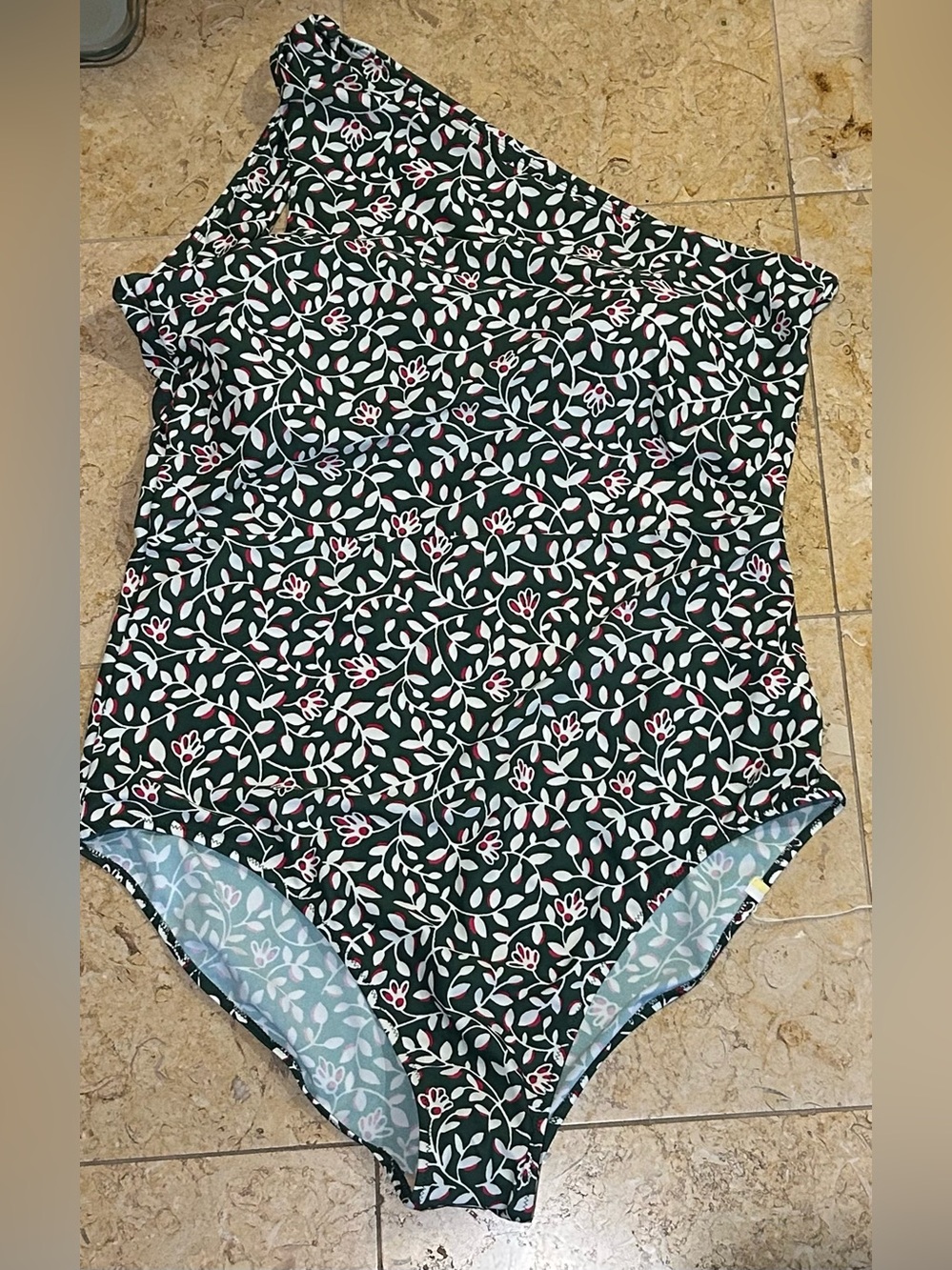 Summersalt NWT Long Torso One Shoulder Sidestroke Folk Floral Mix Pretender 22